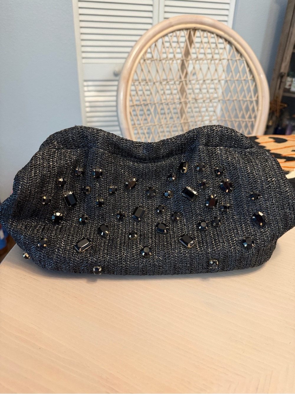 NWT Lilly Pulitzer Black Lolamie Knit Clutch